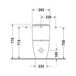 Duravit ME by Starck Stand WC für Kombination 650x370x415mm, Weiß Hochglanz, 4,5l, ... DURAVIT-2170090000 4021534966477 (Abb. 1)