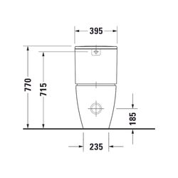 Duravit ME by Starck Stand WC für Kombination 650x370x415mm, Weiß Hochglanz, 4,5l, ... DURAVIT-2170090000 4021534966477 (Abb. 1)