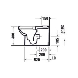Duravit No.1 Stand WC für Kombination 650x365x420mm, Weiß Hochglanz, HygieneGlaze, ... DURAVIT-2182092000 4053424507804 (Abb. 1)