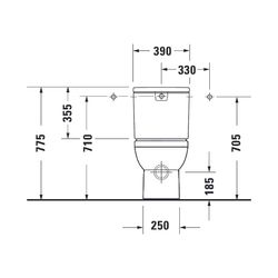 Duravit No.1 Stand WC für Kombination 650x365x420mm, Weiß Hochglanz, HygieneGlaze, ... DURAVIT-2182092000 4053424507804 (Abb. 1)