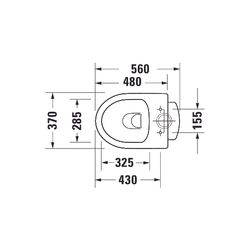 Duravit No.1 Stand WC 560x370x400mm, Weiß Hochglanz, 4,5l, Tiefspüler, rimless, sen... DURAVIT-2184010000 4053424507583 (Abb. 1)