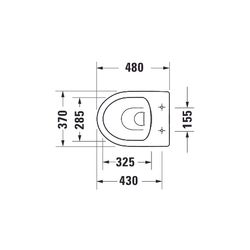 Duravit No.1 Stand WC 480x370x400mm, Weiß Hochglanz, 4,5l, Tiefspüler, rimless, waa... DURAVIT-2184090000 4053424507552 (Abb. 1)
