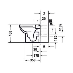 Duravit No.1 Stand WC 480x370x400mm, Weiß Hochglanz, 4,5l, Tiefspüler, rimless, waa... DURAVIT-2184090000 4053424507552 (Abb. 1)