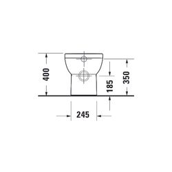 Duravit No.1 Stand WC 480x370x400mm, Weiß Hochglanz, 4,5l, Tiefspüler, rimless, waa... DURAVIT-2184090000 4053424507552 (Abb. 1)