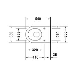 Duravit Starck 3 Wand-WC 540x365x355mm, Weiß Hochglanz, 4,5l, Tiefspüler, geschloss... DURAVIT-2200090000 4021534223037 (Abb. 1)