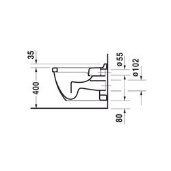 Duravit Starck 3 Wand-WC 540x365x355mm, Weiß Hochglanz, 6l, Flachspüler, geschlosse... DURAVIT-2201090000 4021534223631 (Abb. 1)