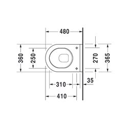 Duravit Starck 3 Wand-WC 480x365x355mm, Weiß Hochglanz, 4,5l, Tiefspüler, geschloss... DURAVIT-2202090000 4021534223679 (Abb. 1)