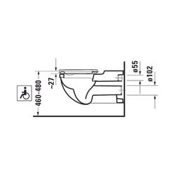 Duravit Starck 3 Wand-WC 700x370x355mm, Weiß Hochglanz, 6l, Tiefspüler, geschlossen... DURAVIT-2203090000 4021534278549 (Abb. 1)