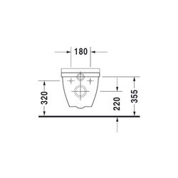 Duravit Starck 3 Wand-WC 700x370x355mm, Weiß Hochglanz, 6l, Tiefspüler, geschlossen... DURAVIT-2203090000 4021534278549 (Abb. 1)