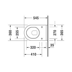 Duravit Starck 3 Wand-WC 545x365x355mm, Weiß Hochglanz, 6l, HygieneGlaze, Tiefspüle... DURAVIT-2206092000 4053424325125 (Abb. 1)