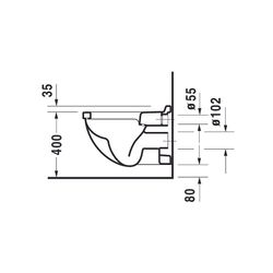 Duravit Starck 3 Wand-WC 545x365x355mm, Weiß Hochglanz, 6l, HygieneGlaze, Tiefspüle... DURAVIT-2206092000 4053424325125 (Abb. 1)
