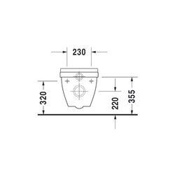 Duravit Starck 3 Wand-WC 545x365x355mm, Weiß Hochglanz, 6l, HygieneGlaze, Tiefspüle... DURAVIT-2206092000 4053424325125 (Abb. 1)