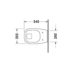 Duravit D-Code Wand-WC 540x355x350mm, Weiß Hochglanz, 6l, HygieneGlaze, Flachspüler... DURAVIT-2210092000 4053424326054 (Abb. 1)