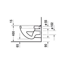 Duravit D-Code Wand-WC 540x355x350mm, Weiß Hochglanz, 6l, HygieneGlaze, Flachspüler... DURAVIT-2210092000 4053424326054 (Abb. 1)