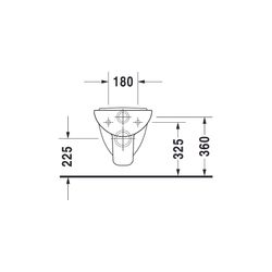 Duravit D-Code Wand-WC 480x350x355mm, Weiß Hochglanz, 6l, Tiefspüler, halb, waagere... DURAVIT-2211090000 4021534344237 (Abb. 1)