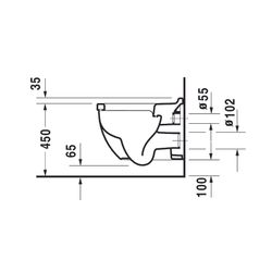 Duravit Starck 3 Wand-WC 545x365x420mm, Weiß Hochglanz, 6l, HygieneGlaze, Tiefspüle... DURAVIT-2215092000 4053424324876 (Abb. 1)