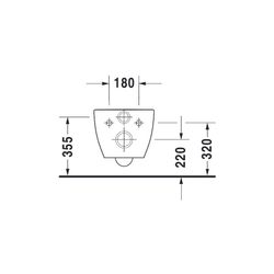 Duravit Happy D.2 Wand-WC 540x365x335mm, Weiß Hochglanz, 4,5l, WonderGliss, Tiefsp... DURAVIT-22210900001 4021534848933 (Abb. 1)