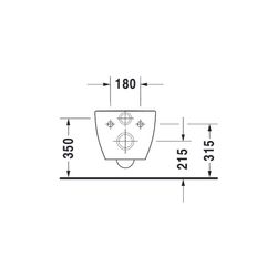 Duravit Happy D.2 Wand-WC 540x365x335mm, Weiß Hochglanz, 4,5l, WonderGliss, Tiefsp... DURAVIT-22220900001 4021534953231 (Abb. 1)