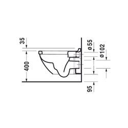 Duravit Starck 3 Wand-WC 540x365x380mm, Weiß Hochglanz, 4,5l, Tiefspüler, geschloss... DURAVIT-2225090000 4021534589171 (Abb. 1)