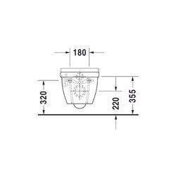 Duravit Starck 3 Wand-WC 485x375x375mm, Weiß Hochglanz, 4,5l, HygieneGlaze, Tiefspü... DURAVIT-2227092000 4053424324708 (Abb. 1)