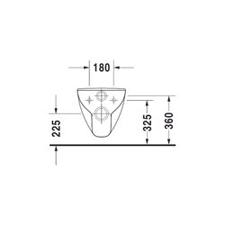 Duravit D-Code Wand-WC 700x360x365mm, Weiß Hochglanz, 4,5l, Tiefspüler, geschlossen... DURAVIT-2228090000 4021534822377 (Abb. 1)
