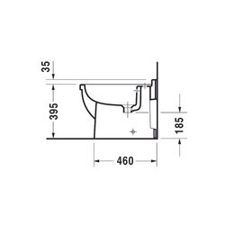 Duravit Starck 3 Stand Bidet 560x370x430mm, Weiß Hochglanz, 1 HL, mit Überlauf mit ... DURAVIT-2230100000 4021534223754 (Abb. 1)