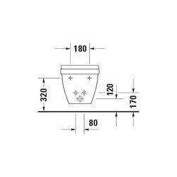 Duravit Starck 3 Wandbidet 540x355x320mm, Weiß Hochglanz, WonderGliss, 1 HL, mit H... DURAVIT-22301500001 4021534223723 (Abb. 1)