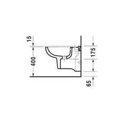 Duravit D-Code Wandbidet 480x350x350mm, Weiß Hochglanz, 1 HL, mit HLB/Überlauf... DURAVIT-2237150000 4021534344299 (Abb. 1)
