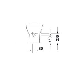 Duravit Darling New Stand Bidet 630x370x400mm, Weiß Hochglanz, 1 HL, mit Überlauf m... DURAVIT-2251100000 4021534606502 (Abb. 1)