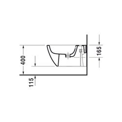 Duravit Happy D.2 Wandbidet 540x365x285mm, Weiß Hochglanz, 1 HL, HLB, Überlauf, ver... DURAVIT-2258150000 4021534855870 (Abb. 1)