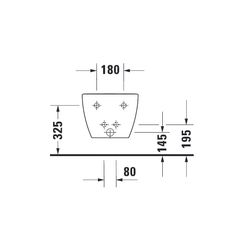 Duravit Happy D.2 Wandbidet 540x365x285mm, Weiß Hochglanz, 1 HL, HLB, Überlauf, ver... DURAVIT-2258150000 4021534855870 (Abb. 1)