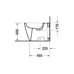 Duravit Happy D.2 Stand Bidet 570x365x400mm, Weiß Hochglanz, 1 HL, mit Überlauf, Ba... DURAVIT-2267100000 4021534856082 (Abb. 1)