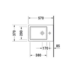 Duravit Vero Air Wandbidet 570x370x300mm, Weiß Hochglanz, 1 HL, HLB, Überlauf, verd... DURAVIT-2274150000 4053424139579 (Abb. 1)