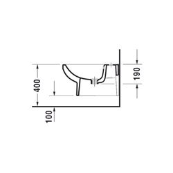 Duravit No.1 Wandbidet 540x370x300mm, Weiß Hochglanz, 1 HL, mit HLB/Überlauf... DURAVIT-2279150000 4053424182605 (Abb. 1)