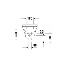 Duravit No.1 Wandbidet 540x370x300mm, Weiß Hochglanz, 1 HL, mit HLB/Überlauf... DURAVIT-2279150000 4053424182605 (Abb. 1)