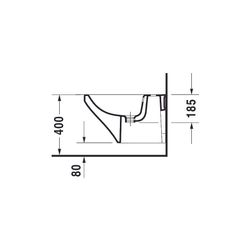 Duravit DuraStyle Wandbidet 540x370x320mm, Weiß Hochglanz, 1 HL, mit HLB/Überlauf... DURAVIT-2282150000 4021534895401 (Abb. 1)