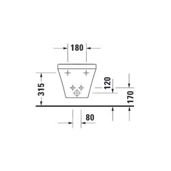 Duravit DuraStyle Wandbidet 540x370x320mm, Weiß Hochglanz, 1 HL, mit HLB/Überlauf... DURAVIT-2282150000 4021534895401 (Abb. 1)