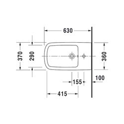 Duravit DuraStyle Stand Bidet 630x370x400mm, Weiß Hochglanz, 1 HL, mit Überlauf mit... DURAVIT-2283100000 4021534854361 (Abb. 1)