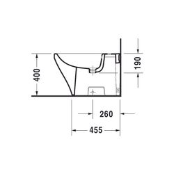 Duravit DuraStyle Stand Bidet 630x370x400mm, Weiß Hochglanz, 1 HL, mit Überlauf mit... DURAVIT-2283100000 4021534854361 (Abb. 1)