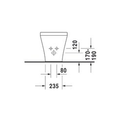 Duravit DuraStyle Stand Bidet 630x370x400mm, Weiß Hochglanz, 1 HL, mit Überlauf mit... DURAVIT-2283100000 4021534854361 (Abb. 1)