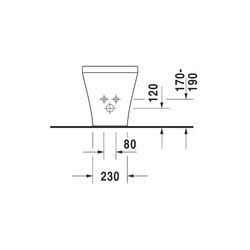 Duravit DuraStyle Stand Bidet 575x370x400mm, Weiß Hochglanz, 1 HL, mit Überlauf, Ba... DURAVIT-2284100000 4021534854385 (Abb. 1)