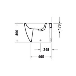 Duravit ME by Starck Stand Bidet 600x370x400mm, Weiß Seidenmatt, WonderGliss, 1 HL... DURAVIT-22891032001 4053424892672 (Abb. 1)