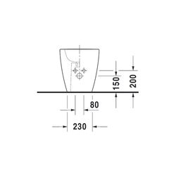 Duravit ME by Starck Stand Bidet 600x370x400mm, Weiß Seidenmatt, WonderGliss, 1 HL... DURAVIT-22891032001 4053424892672 (Abb. 1)