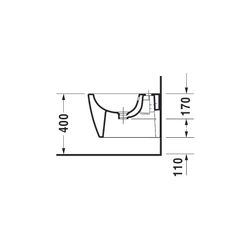 Duravit ME by Starck Wandbidet 480x370x290mm, Weiß Seidenmatt, 1 HL, HLB, Überlauf,... DURAVIT-2290153200 4053424892689 (Abb. 1)