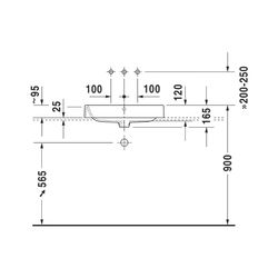 Duravit Happy D.2 Plus Aufsatzbecken 600mm, Weiß Hochglanz, WonderGliss, Rechtecki... DURAVIT-23146000001 4021534843457 (Abb. 1)