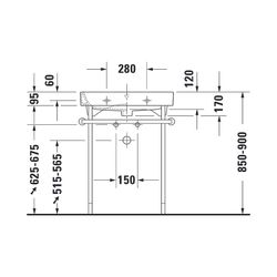 Duravit Happy D.2 Waschtisch 505x650x170mm, Weiß Hochglanz, Rechteckig, 1 WP/HL mit... DURAVIT-2318650027 4021534861321 (Abb. 1)