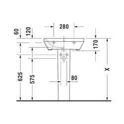 Duravit DuraStyle Waschtisch 440x550x170mm wandh. Weiß Hochglanz, Rechteckig, Wond... DURAVIT-23195500001 4021534850998 (Abb. 1)