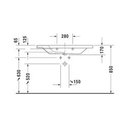 Duravit DuraStyle Waschtisch 480x1000x170mm, Weiß Hochglanz, Rechteckig, 1 Waschpla... DURAVIT-2320100000 4021534851100 (Abb. 1)