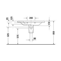 Duravit DuraStyle Waschtisch 480x1000x170mm, Weiß Hochglanz, Rechteckig, 1 Waschpla... DURAVIT-2320100000 4021534851100 (Abb. 1)