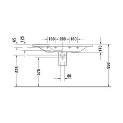 Duravit DuraStyle Waschtisch 480x1200x170mm, Weiß Hochglanz, Rechteckig, 1 Waschpla... DURAVIT-2320120000 4021534904325 (Abb. 1)